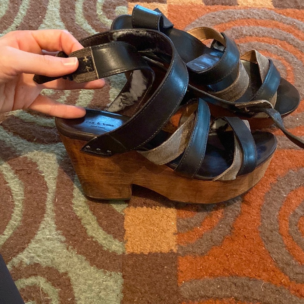 Rag & Bone Addington Wedge Sandals sz 10